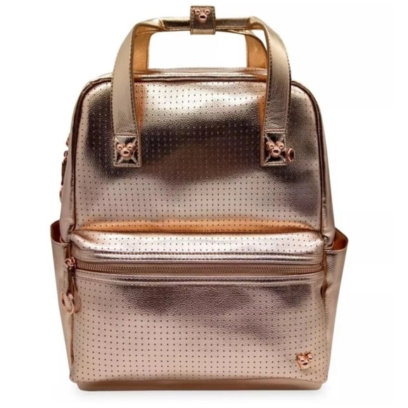 NWOT Mickey Mouse Icon Flair Rose Gold Backpack - Picture 1 of 11